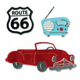 Sizzix Thinlits Kit - Vintage Car & Radio - IkaIpaka Royan