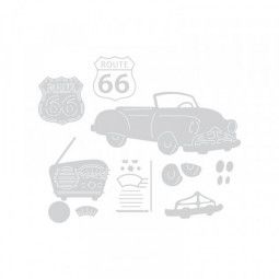 Sizzix Thinlits Kit - Vintage Car & Radio - IkaIpaka Royan