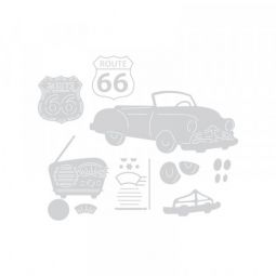 Sizzix Thinlits Kit - Vintage Car & Radio - IkaIpaka Royan