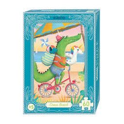 Mini puzzles Croco beach - 60 pcs - IkaIpaka Royan