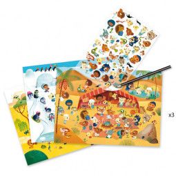 Décalcos - Savane, désert et pôle nord Djeco Ikaipaka jeux &