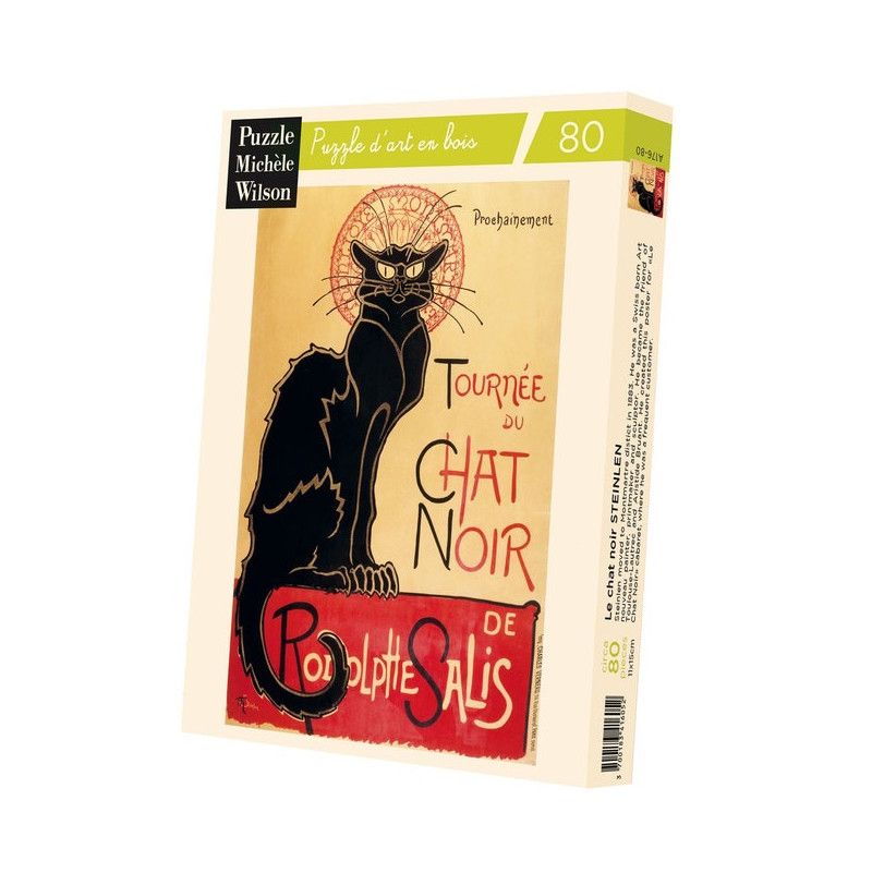 Puzzle Michèle Wilson 80 Le chat noir Steinlen Puzzle Michèle