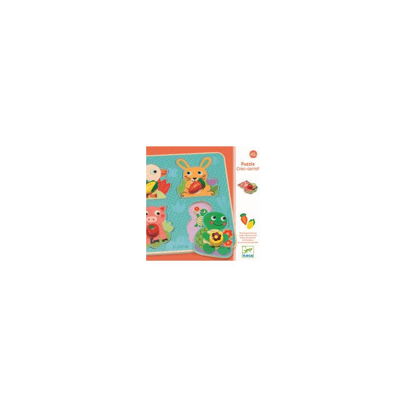 Puzzle gros bouton croc-carrot - IkaIpaka Royan