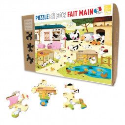 Puzzle Michèle Wilson Enfant 12p - La Ferme Puzzle Michèle