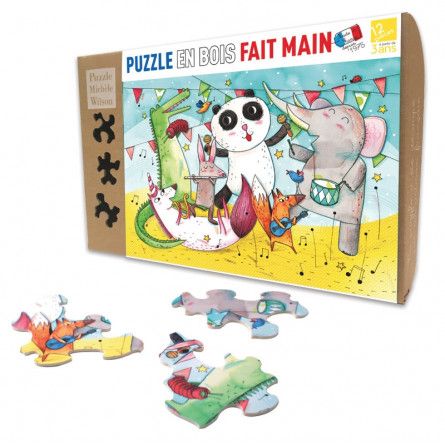 Puzzle Michèle Wilson Enfant 12p - Le concert des animaux