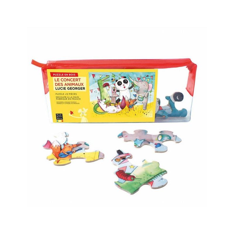 Puzzle Michèle Wilson Enfant 12p - Le concert des animaux -