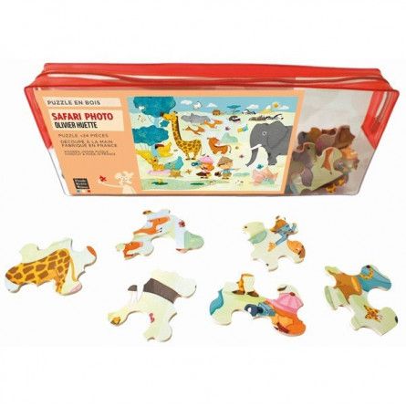 Puzzle Michèle Wilson Enfant 24p - Safari Photo - trousse
