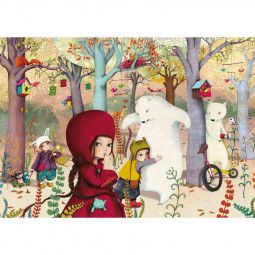 Puzzle Michèle Wilson Enfant 24p - Rencontre en Forêt - trousse