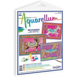 Aquarellum Recharge Chevaux en Parade Sentosphere Ikaipaka jeux