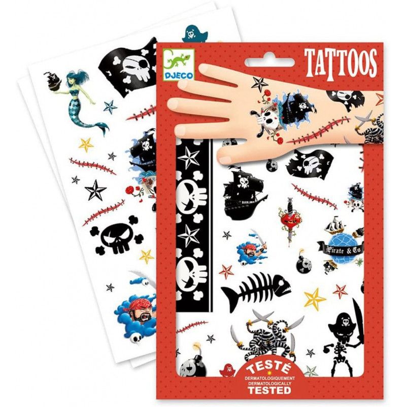 Tatouage - Tattoos - Pirates Djeco Ikaipaka jeux & jouets Royan