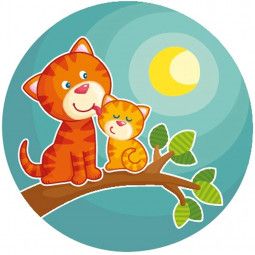 Lampe veilleuse chats au clair de lune - IkaIpaka Royan