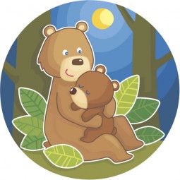 Lampe veilleuse ours au clair de lune - IkaIpaka Royan
