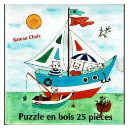Puzzle - 25 - Bateau Chats - IkaIpaka Royan