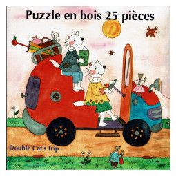 Puzzle 25p - Double Cat'S Trip - IkaIpaka Royan