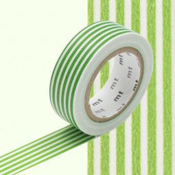 Masking Tape Motif lignes vert clair Masking Tape Ikaipaka jeux