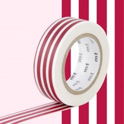 Masking Tape Motif lignes rouge Masking Tape Ikaipaka jeux &