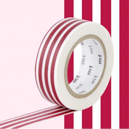 Masking Tape Motif lignes rouge Masking Tape Ikaipaka jeux &