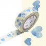 Masking tape nuée de coeurs bleu Masking Tape Ikaipaka jeux &