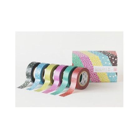Masking tape Boîte de 6 motifs Japonnais Tradition Wamon 4