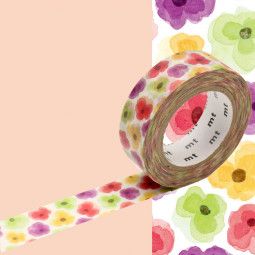 Masking Tape Fleurs pensées aquarelle Masking Tape Ikaipaka