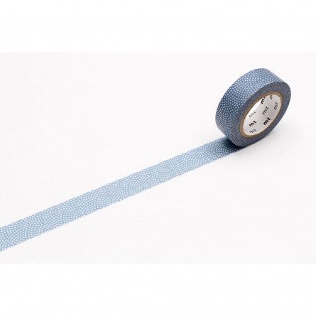 Masking Tape Motif pois Samekomon bleu gris Masking Tape