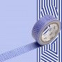 Masking Tape Motif lignes et cercles bleu Masking Tape Ikaipaka