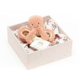 Odell Octopus Pieuvre et Muslin Coffret cadeau Doudou JellyCat