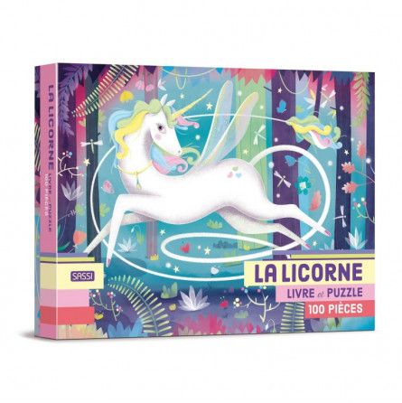 Puzzle + Livre - La Licorne 100p Sassi Ikaipaka jeux & jouets