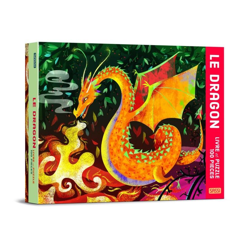 Puzzle + Livre - Le dragon 100p Sassi Ikaipaka jeux & jouets