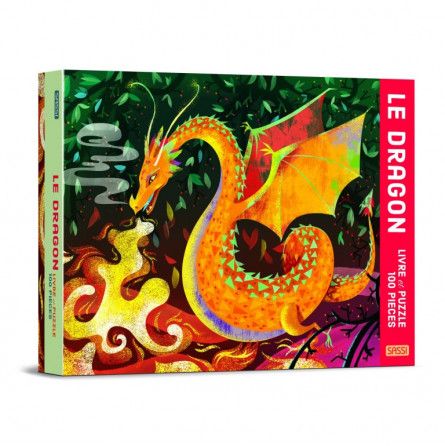 Puzzle + Livre - Le dragon 100p Sassi Ikaipaka jeux & jouets