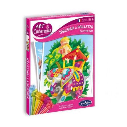 Art & Créations - Tableaux à pailleter - Eléphants Sentosphere