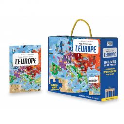 Puzzle + Livre - L'Europe Sassi Ikaipaka jeux & jouets Royan