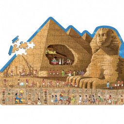 Puzzle + Livre - L’Égypte ancienne Sassi Ikaipaka jeux & jouets