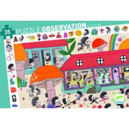 Puzzle Observation 35p L'école des hérissons Djeco Ikaipaka