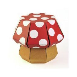 Tabouret Champignon Rouge à pois funnypaper - IkaIpaka Royan