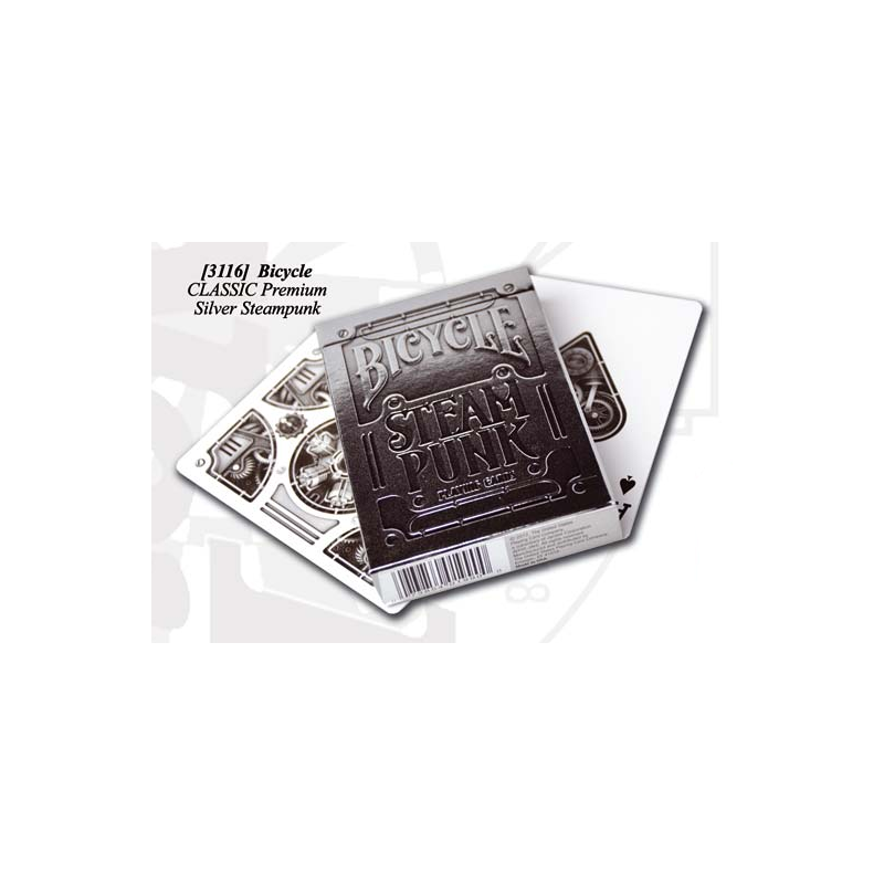 Cartes Bicycle Premium Silver Steampunk Bicycle Ikaipaka jeux &