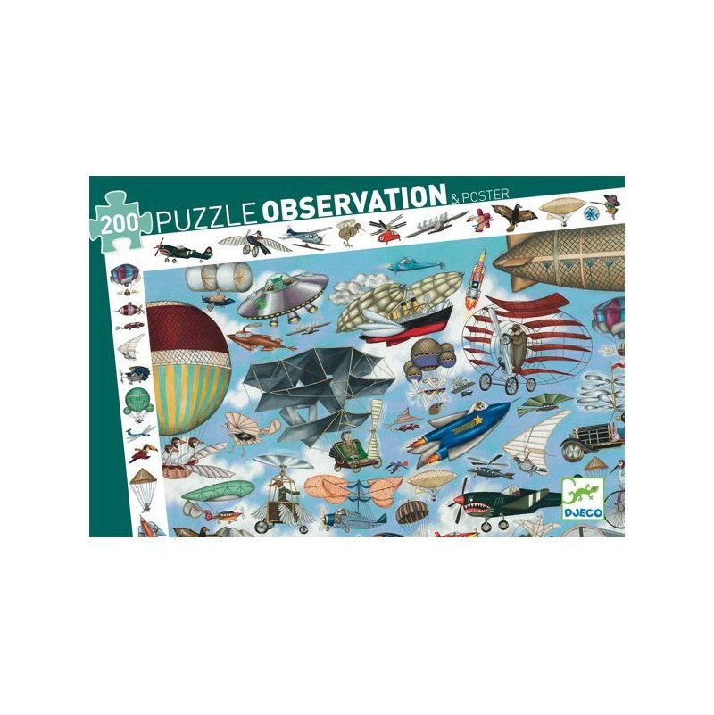 Puzzle Observation 200p Aéro-Club Djeco Ikaipaka jeux & jouets