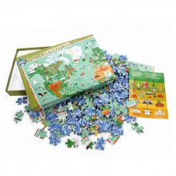 Puzzle Observation + livret 200p Le tour du monde Djeco