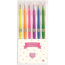 6 Stylos gel Fluo Djeco Ikaipaka jeux & jouets Royan