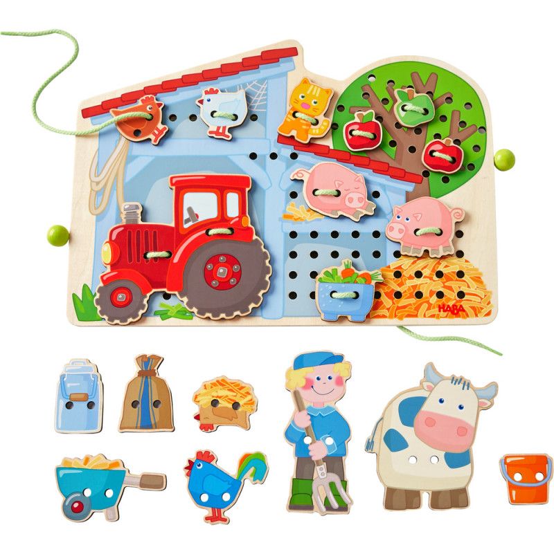 Jeu de laçage - A la ferme Haba Ikaipaka jeux & jouets Royan