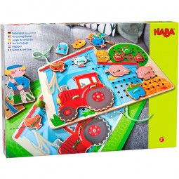 Jeu de laçage - A la ferme Haba Ikaipaka jeux & jouets Royan