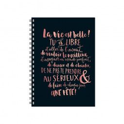 Bloc-notes A6 "La vie est belle..." ART GRAFIK International