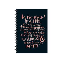 Bloc-notes A6 "La vie est belle..." ART GRAFIK International