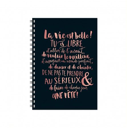 Bloc-notes A6 "La vie est belle..." ART GRAFIK International