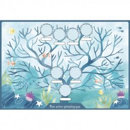 Ma pochette d'Autocollants Arbre généalogique AUZOU Ikaipaka