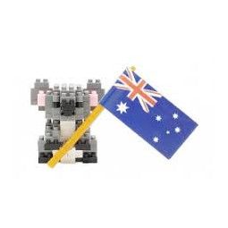 Nanoblock Koala avec drapeau Australien  Ikaipaka jeux & jouets