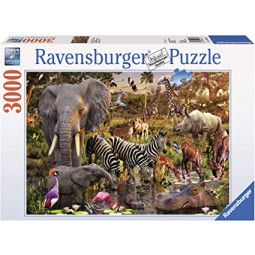 Puzzle 3000 Animaux du continent Africain Ravensburger Ikaipaka