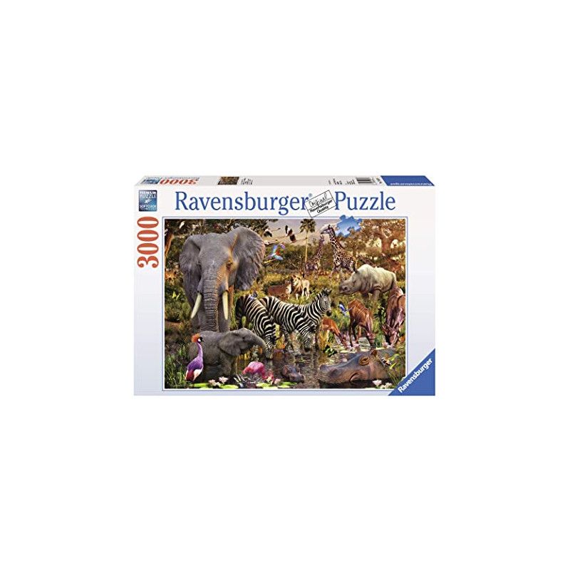 Puzzle 3000 Animaux du continent Africain Ravensburger Ikaipaka