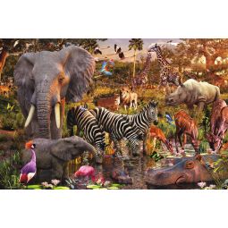 Puzzle 3000 Animaux du continent Africain Ravensburger Ikaipaka