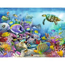 Puzzle 2000 Récif de Corail Majestueux Ravensburger Ikaipaka